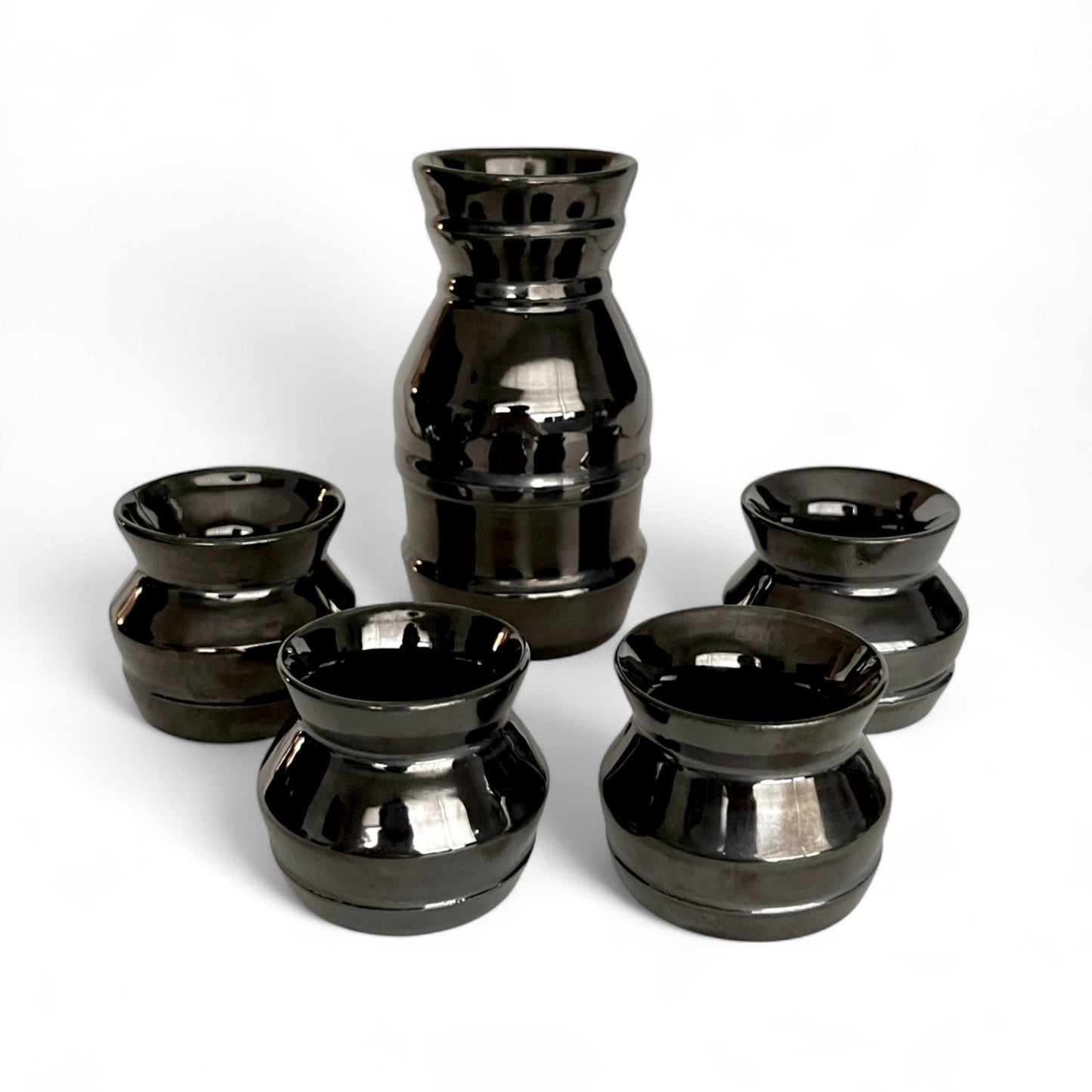 JTR 'Diamond Black' Sake Set