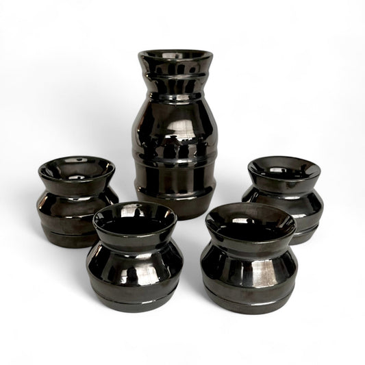 JTR 'Diamond Black' Sake Set