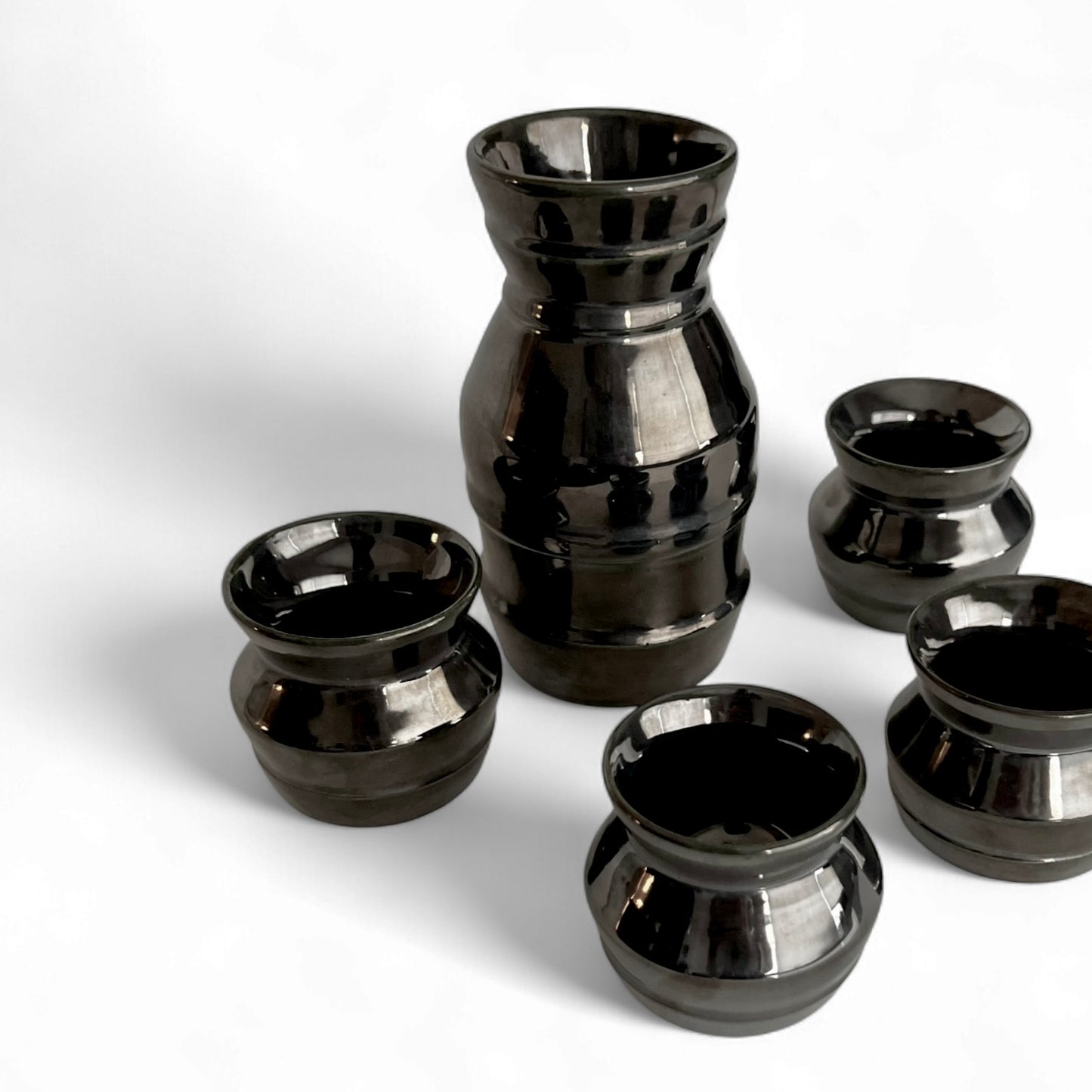 JTR 'Diamond Black' Sake Set