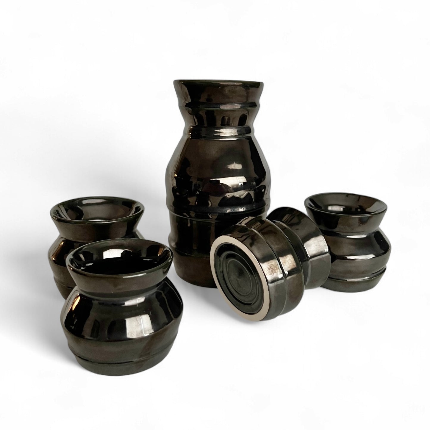 JTR 'Diamond Black' Sake Set